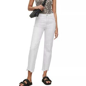 ALLSAINTS Kim High Rise Straight Jeans in White NWT